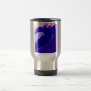 Abstract Wave Travel Mug