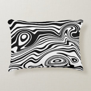 Abstract Waves Accent Pillow - Custom Colours