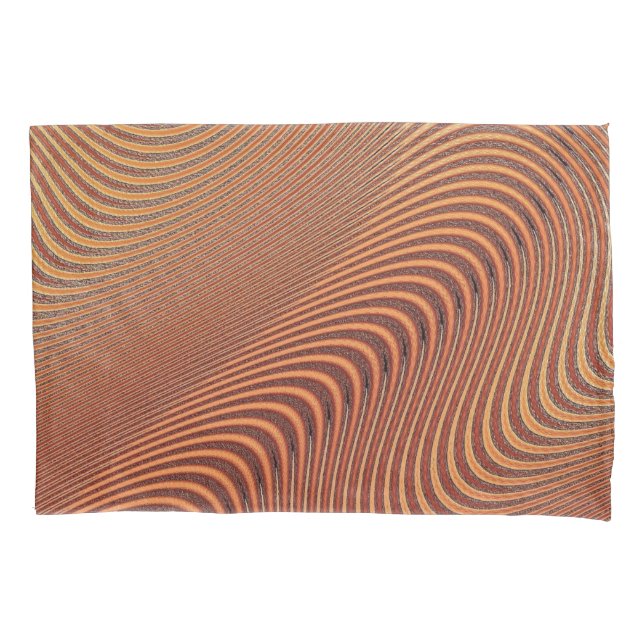 Abstract Waves Art Pillow Case (Front)
