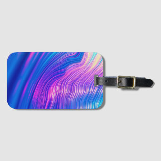 Abstract Waves Bag Tag Stylish & Modern
