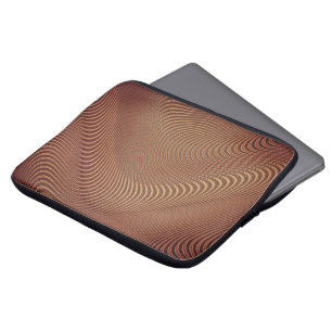 Abstract Waves Brown Laptop Sleeve
