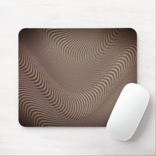 Abstract Waves Brown Mouse Pad
