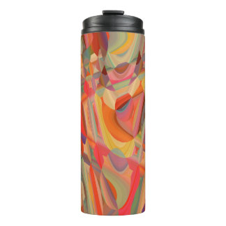 Abstract Waves Colourful Pattern Art Thermal Tumbler