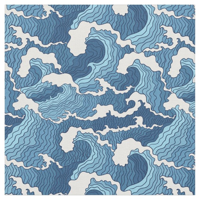 Abstract Waves Fabric (Close Up)