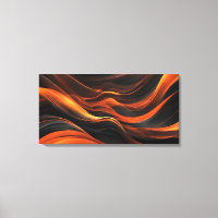 Abstract Waves In A Bend Of Black & Orange