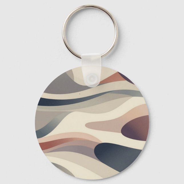Abstract Waves  Key Ring (Front)