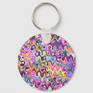 Abstract Waves Keychain