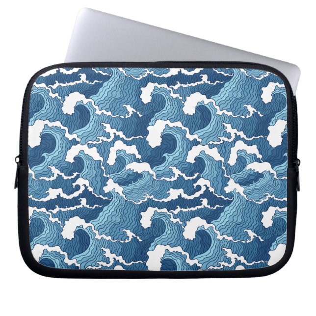 Abstract Waves Laptop Sleeve (Front)