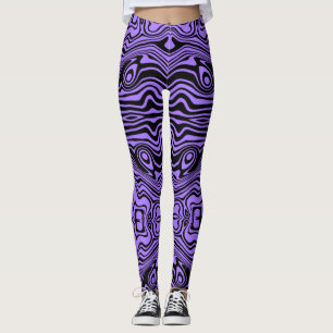 Abstract Waves Leggings - Choose Colour