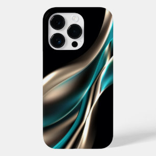 Abstract Waves  Luxury Gold and Green  Case-Mate iPhone 14 Pro Case