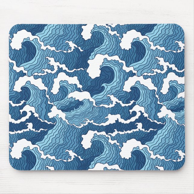Abstract Waves Mouse Mat (Front)