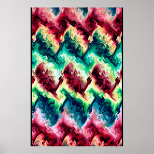 Abstract Waves of Color Poster