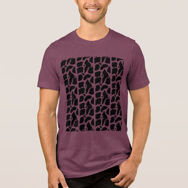 Abstract Waves of Serenity Tri-Blend Shirt (Front)