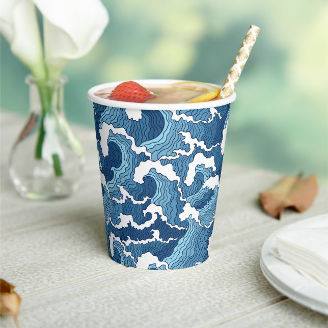 Abstract Waves Paper Cups (Insitu)