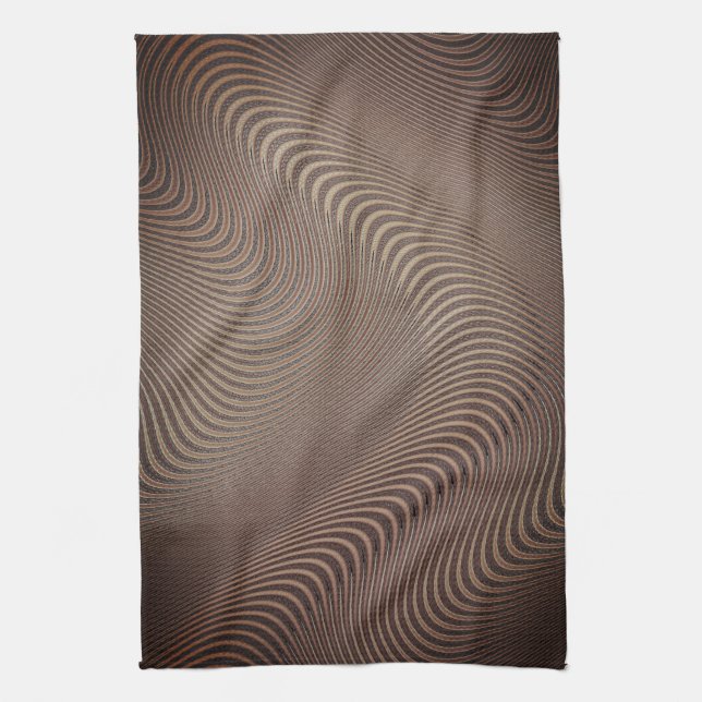 Abstract Waves Pattern Kitchen Towel (Vertical)