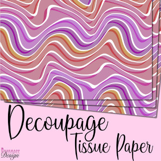 Abstract waves pattern pink purple red yellow tissue paper