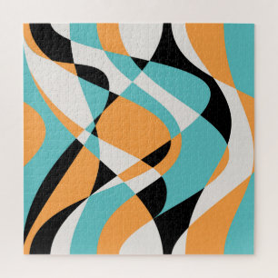 Abstract Waves Pattern Seamless Design Jigsaw Puzzle
