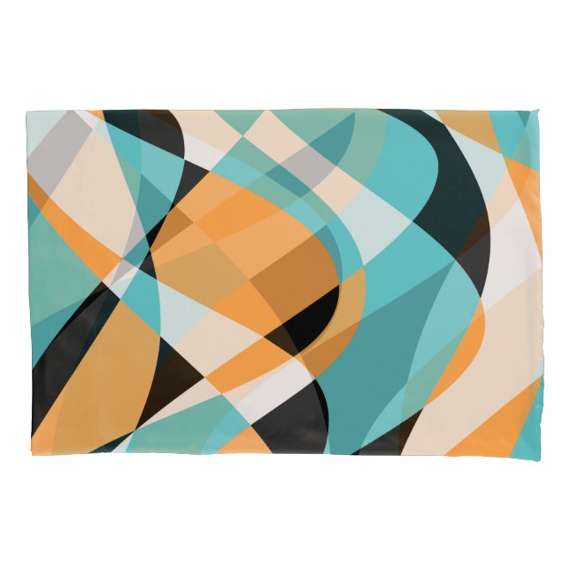 Abstract Waves Pattern Seamless Design Pillowcase (Front)