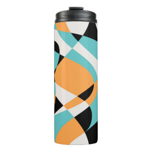 Abstract Waves Pattern Seamless Design Thermal Tumbler
