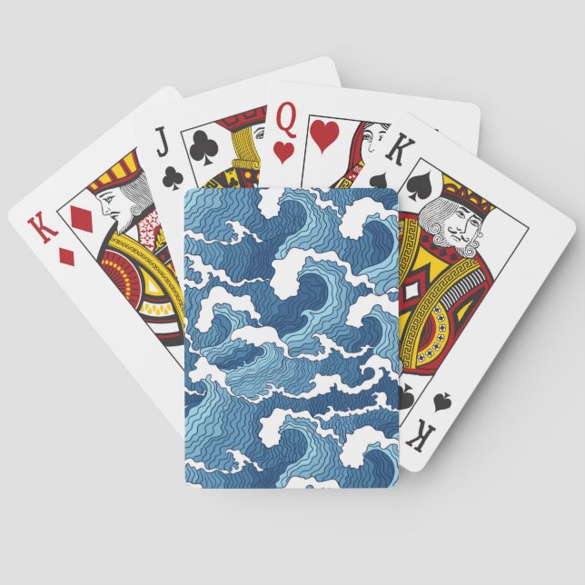 Abstract Waves Playing Cards (Back)