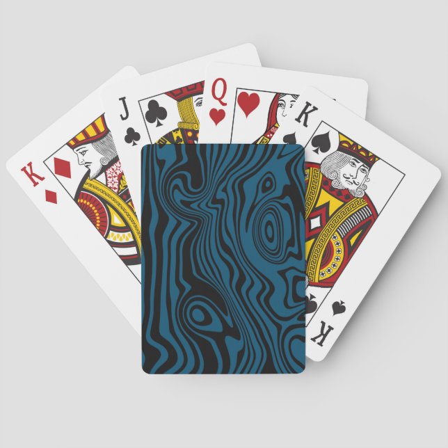 Abstract Waves Playing Cards - Your Colours (Back)