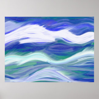 Abstract Waves Poster