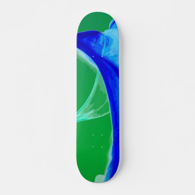 Abstract Waves Skateboard (Front)