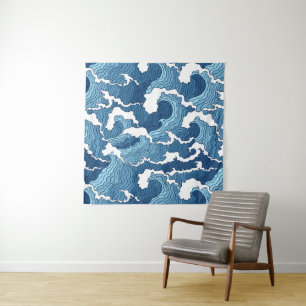 Abstract Waves Tapestry