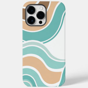 Abstract wavy brown/blue/tan iPhone / iPad case