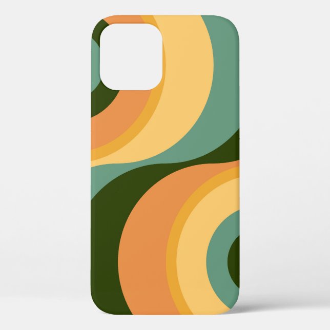 Abstract Wavy Colourful Retro #3 Case-Mate iPhone Case (Back)
