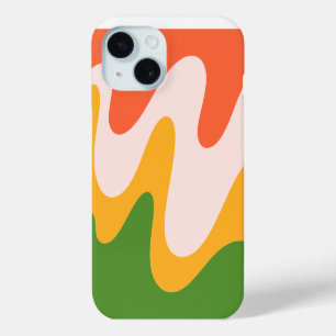 Abstract Wavy Fluid Shapes iphone 15 case