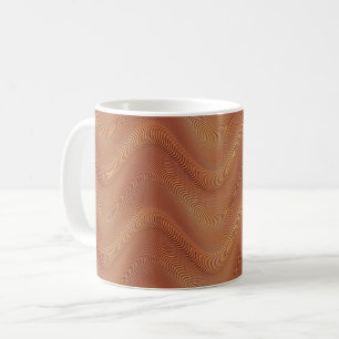 Abstract Wavy Golden Art Coffee Mug