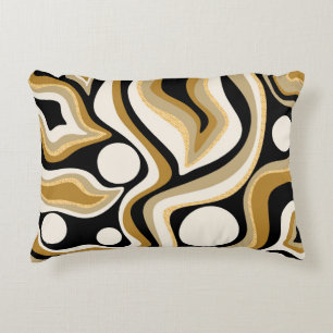 Abstract Wavy Lines Pattern Background Decorative Cushion