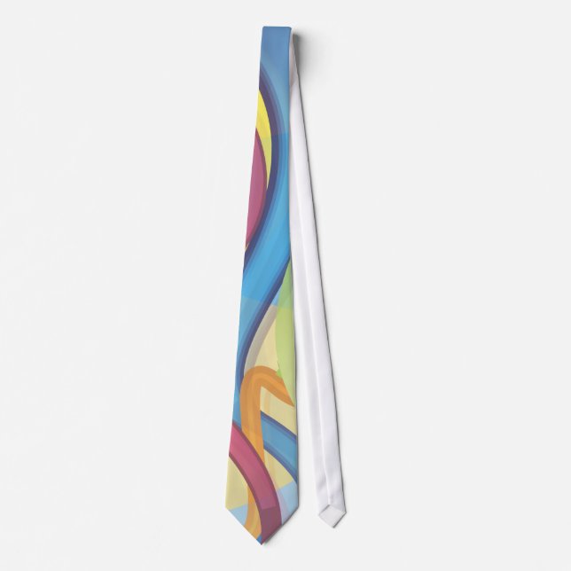 Abstract Wavy Lines Tie (Front)
