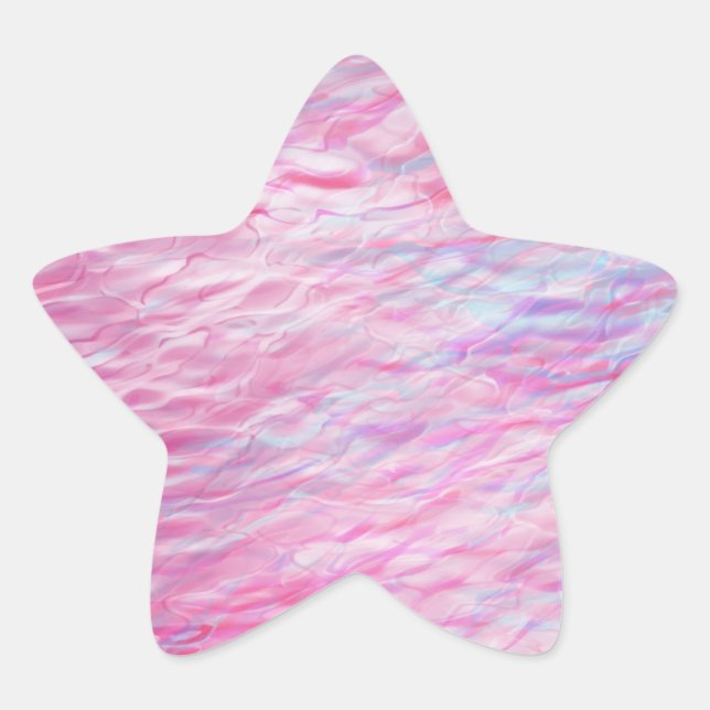Abstract wavy pattern star sticker (Front)