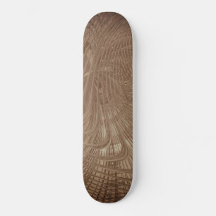 Abstract Wavy Striped Pattern Lines 02 Skateboard