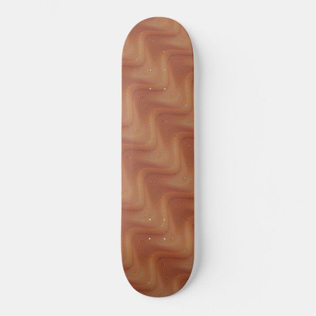 Abstract Wavy Striped Skateboard (Front)