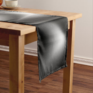 Abstract Weave in Black & White Short Table Runner