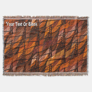 Abstract Weave Number 1 Throw Blanket