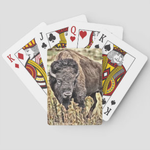 Abstract Western Buffalo Playing Cards