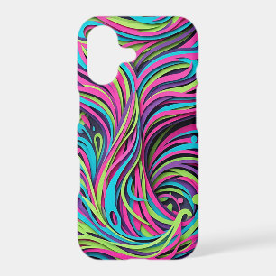 Abstract Whale Tail Neon iPhone Cases