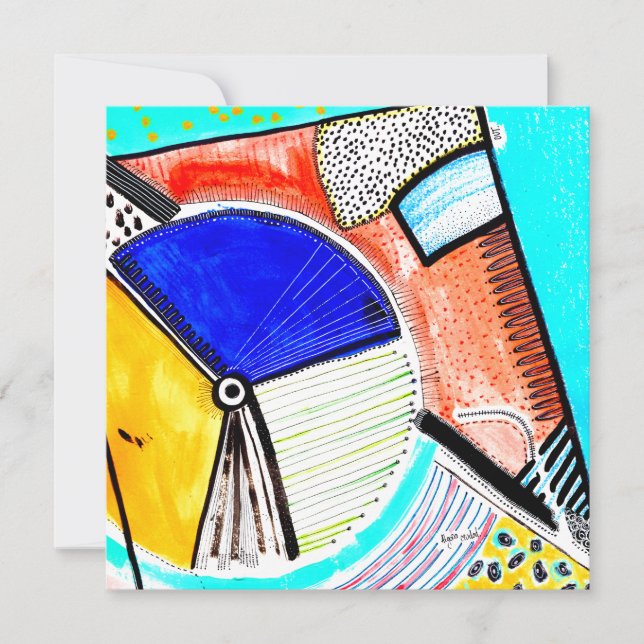 Abstract Wheel Holiday Card (Front)