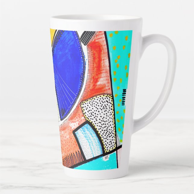 Abstract Wheel Latte Mug (Right)
