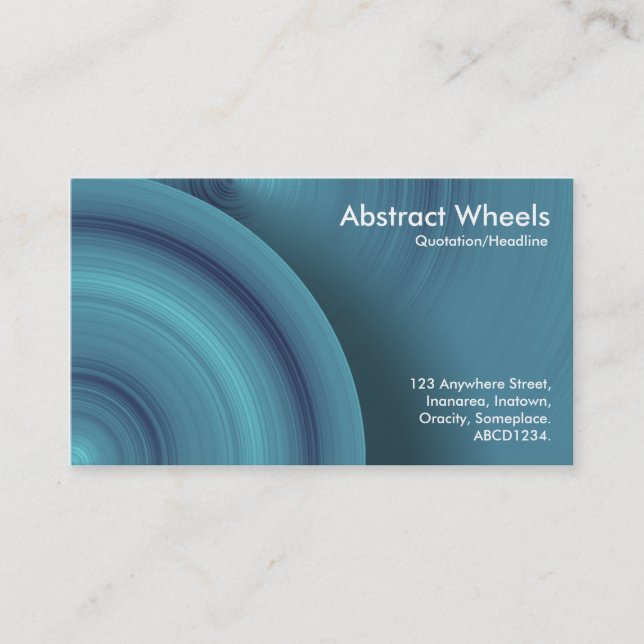 Abstract Wheels 016 Business Card (Front)