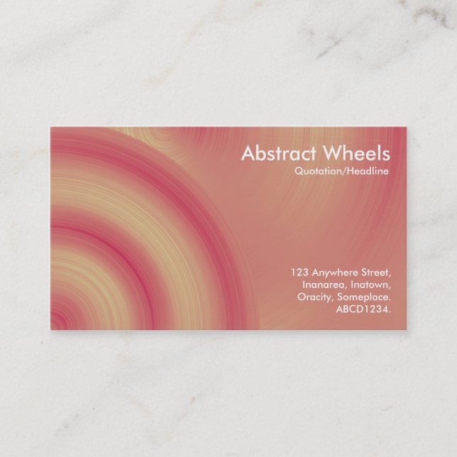 Abstract Wheels 03 Business Card (Front)
