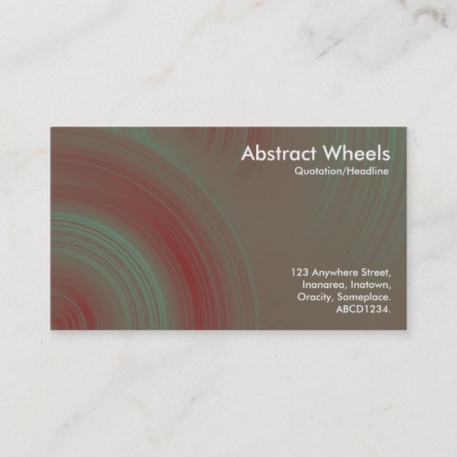 Abstract Wheels 07 Business Card (Front)