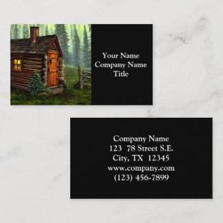 Abstract Whimsical Little Hunting Cabin Business Card