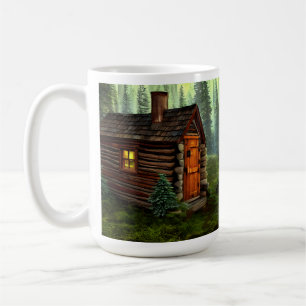 Abstract Whimsical Little Hunting Cabin Coffee Mug