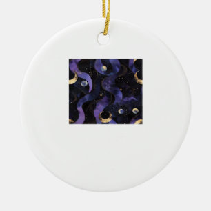 Abstract Whimsigoth Pattern Classic Ceramic Tree Decoration