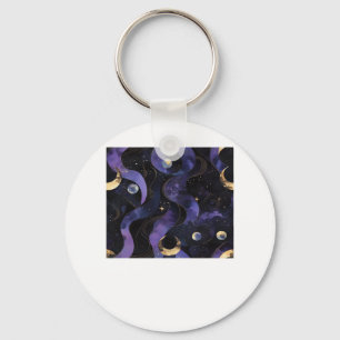 Abstract Whimsigoth Pattern Classic Key Ring
